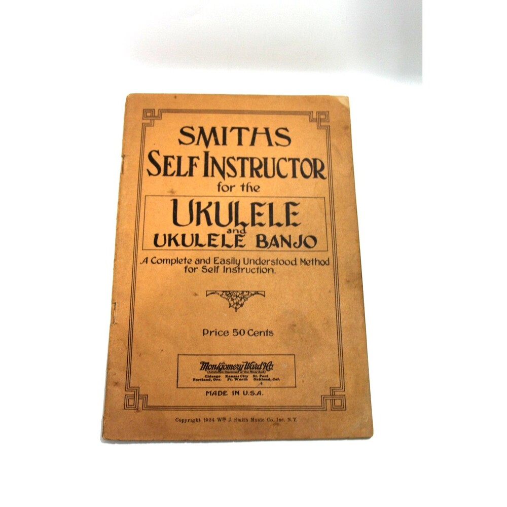 Smiths Self Instructor Ukulele Ukulele Banjo Vintage Music Method Song Book 1924